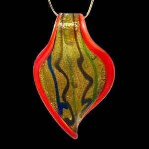 QE# 1 Italian Blown Glass & Sterling 926 Silver